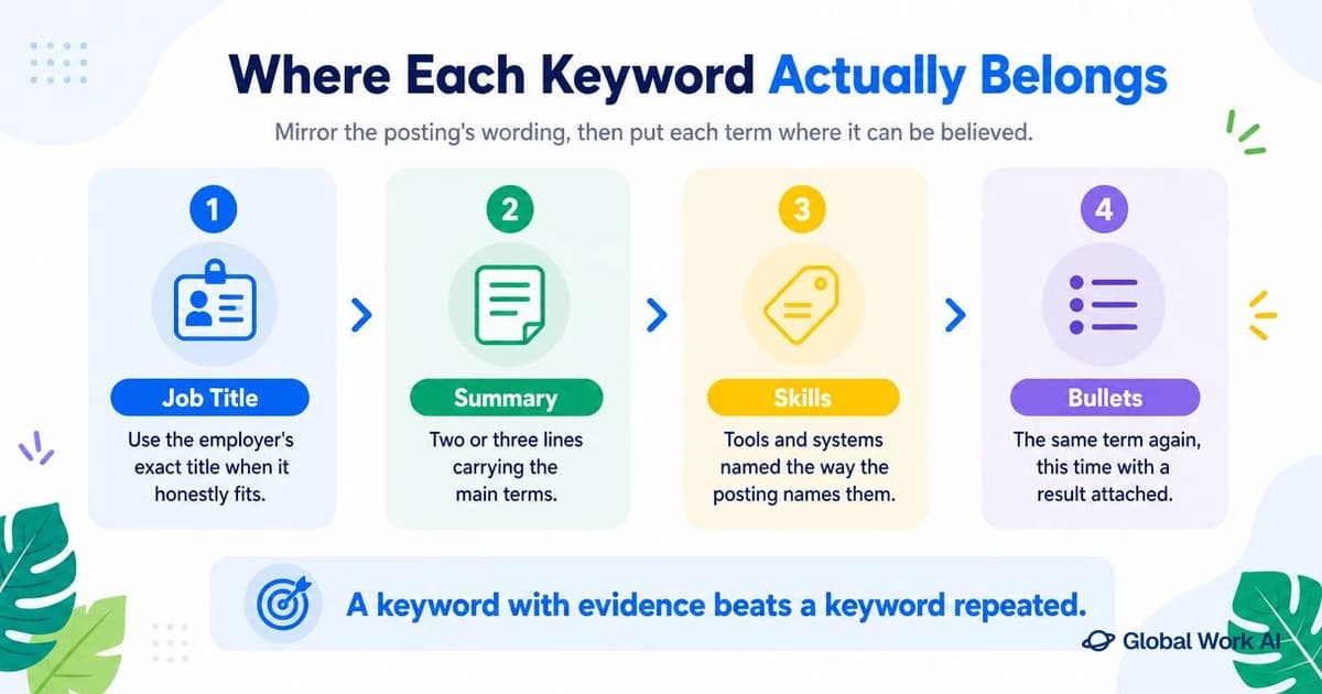 Where resume keywords belong