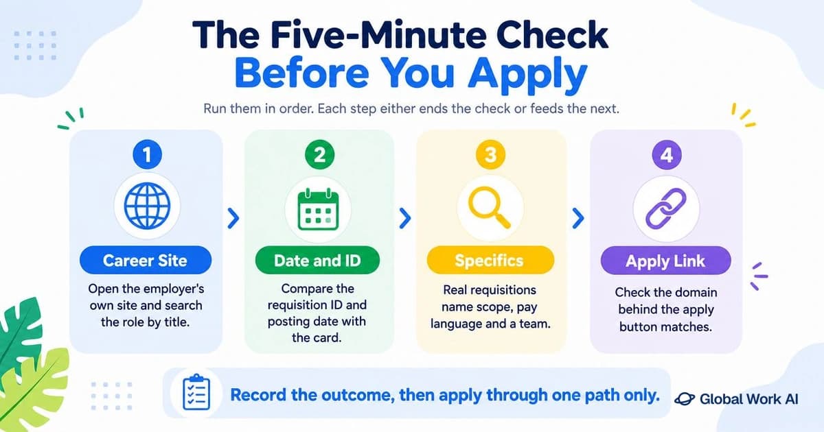 A five-minute check that separates a real job posting from a ghost listing